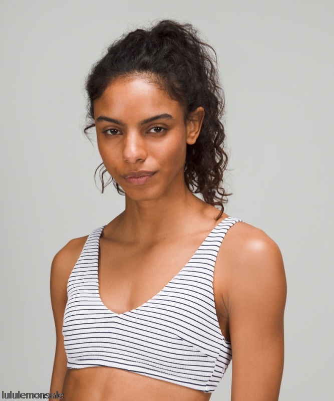 Lululemon Damen DELULU506 | White True Navy Gesmoktes Badeoberteil A/b Cup Nur Online